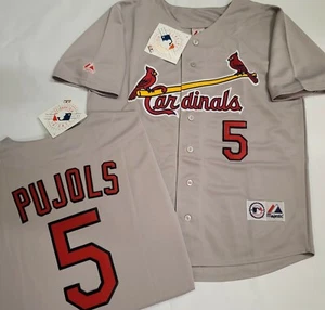 20328 Majestic St Louis Cardinals ALBERT PUJOLS Baseball Jersey GRAY New - Picture 1 of 1