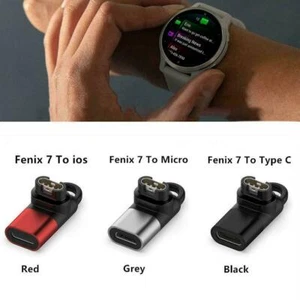 USB Type-C Charger Adapter For Garmin Fenix 7 / 7S 7X / Epix Watch Garmin M3P2 - Picture 1 of 15