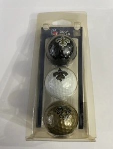 Authentic New Orleans Saints 3 Pack Team Golf Balls NFL RegulationSize FullColor - Picture 1 of 2
