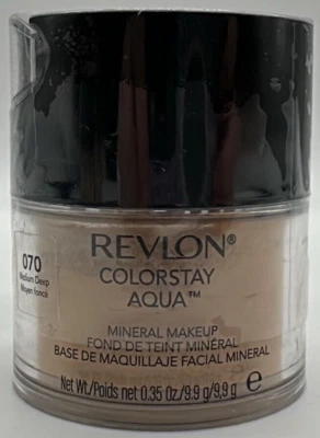 Revlon Colorstay Aqua Mineral Makeup ~ 0.35 OZ  ~ 70 Medium Deep ~ SEALED ~ RARE - Image 1 of 3