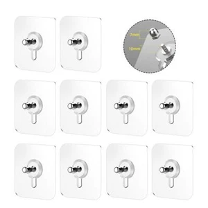 Seamless Self Adhesive Hanging Nail Screw Stickers Punch-free Wall S2Y6 L9E1 - Picture 1 of 20