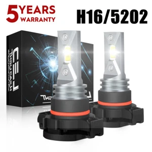 2 H16 6000K LED Fog Light Bulbs For GMC Sierra 1500 2007-2015 Yukon XL 2007-2013 - Imagen 1 de 16