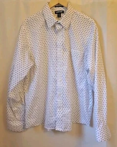 Lands End Mens Button Up Shirt Size L 16-16.5 Traditional Fit Blue Paisley N5 - Picture 1 of 4