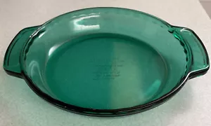 Anchor Hocking Ovenware Vintage Green Pie Plate 1 Qt 9 Inch Glass Baking Dish - Picture 1 of 6