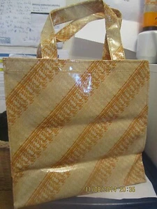 Discontinued HARRODS Gold Glittery SMALL Shopping Tote Bag - Picture 1 of 1