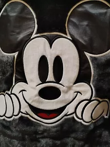 Disney forever 21 faux fur black Mickey mouse jacket bomber coat size small woma - Picture 1 of 15