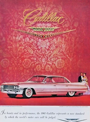 1961 Cadillac Sedan Joias V Vintage Black Star Gorham Impressão Original Anúncio 8,5x11 - Imagem 1 de 4