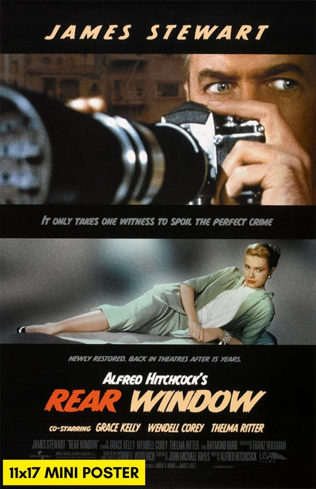 Pôster de filme janela traseira (1954) 11x17 Hitchcock - Imagem 1 de 1