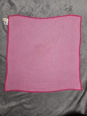 Vintage Talbots Silk Scarf Pink Gingham 20x20 Feminine Girly Retro Pinup Japan - Image 1 of 4