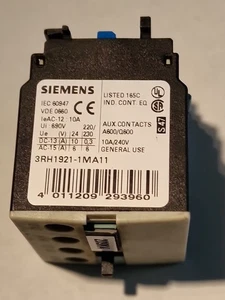 Siemens 3RH1921-1MA11 Siemens,Blocco Interruttore Stampailiario,1 Chiusura+1 - Picture 1 of 5