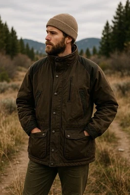 Irish Setter Red Wing Brown Waxed Canvas  Jacket Mens 2XL Workwear Oilskin Shell - Image 1 of 4