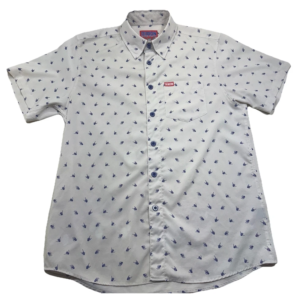 Camisa de Fiesta Dixxon Flannel Co Para Hombre Mediana Brolingual Manga Corta Esqueleto Foto 1 de 4