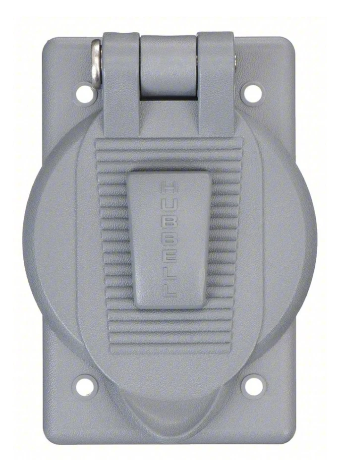 Hubbell Wiring Device-kellems Weatherproof Cover Gray HBL7424WO