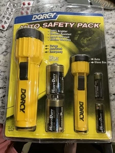Vintage New In Package Dorcy 41-3362 Auto Safety Pack Set of 2 Flashlights - Picture 1 of 7