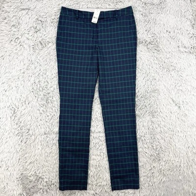 Brooks Brothers Pants Women’s 6 NWT Navy/Green Plaid Wool Academia MSRP: $148 - Image 1 of 4
