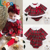 baby girl christmas plaid dress