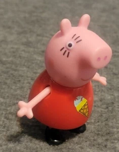 PEPPA PIG 2.5" 2003 Jazware Red Dress Ice Cream Cone  Plastic Action Toy  - Picture 1 of 10