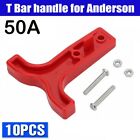 10Pc T Bar Handle For Anderson Style Plug Connector Tool 50Amp 12-24V 6Awg Red
