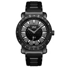 $565 JBW Diamond Black Dial Ion-plated Stainless Steel Men's Watch JB-6225-K