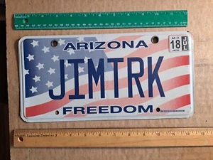 Nummernschild, Arizona, Freedom, amerikanische Flagge, JIM TRK, Jim's Truck, Jim, James - Bild 1 von 2