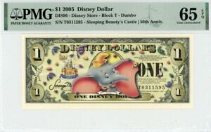 2005 $1 Disney Dollar Dumbo (No Bar Code) PMG 65 EPQ (DIS96)
