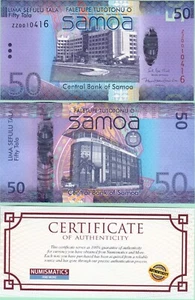 SAMOA - 50 Talas 2017 Polymer BANKNOTE BANKFRISCH COA GELD WÄHRUNG - Bild 1 von 1