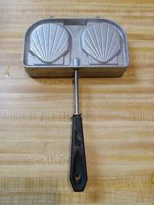 Vintage SEFAMA French Shell Sandwich Maker Waffel Panini Eisen - Made in France - Bild 1 von 3