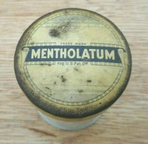 Vintage Mentholatum White Glass Jar - Picture 1 of 4