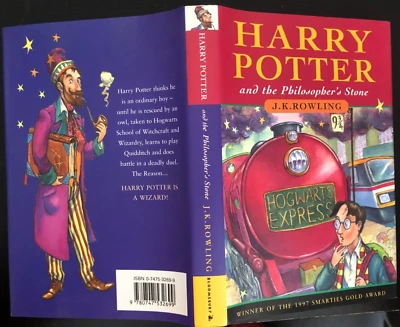 HARRY POTTER AND THE PHILOSOPHER'S STONE Joanne Rowling HCDJ 1st/2nd 1997 - Image 1 of 4