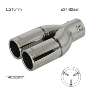 Simoni Racing Dual Stainless Steel Exhaust Tip Round and Straight TRX/77 - Picture 1 of 1
