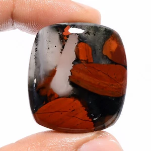 Natural African Bloodstone Radiant Cabochon Gemstone 57.5 Ct. 30X27X7 mm OA-8546 - Picture 1 of 5