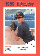 1989 Wichita Wranglers Rock #21 Tom LeVasseur - NM-MT
