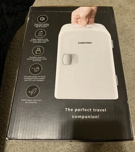 Chefman Mini Portable Compact Personal Fridge Cools & Heats - 4 Liter Capacity - Picture 1 of 9