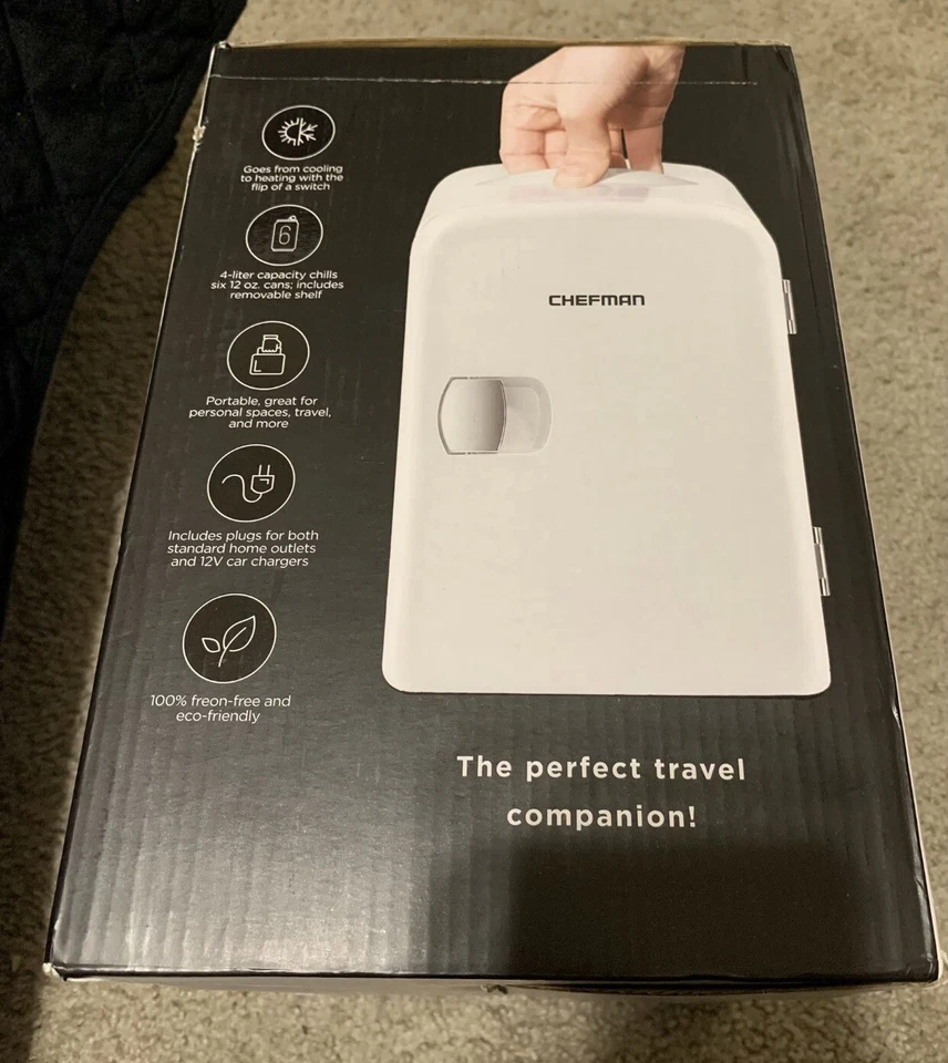 Chefman Mini Portable Compact Personal Fridge Cools & Heats - 4 Liter Capacity - Image 1 of 4