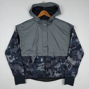 Under Armour Jacket Womens Medium Gray Black Camo Unstoppable Gore Windstopper - Picture 1 of 18