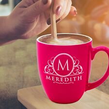 Custom Engraved Coffee Latte Mug WPS Personalized Coffee Cup