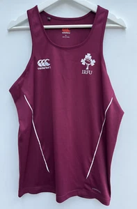 Ireland Rugby Training Vest Canterbury Burgundy Sleeveless Shirt Mens Large L - Imagen 1 de 7