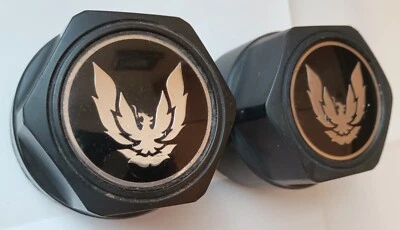 (2) 82-92 Pontiac Firebird  Aluminum Wheel Hub Center Cap Silver Bird 10024896 - Image 1 of 4