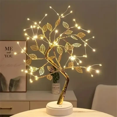 Artificial Tree Night Lamp LED Bonsai Tree Light Wedding Decor Battery/USB Power - Image 1 of 4