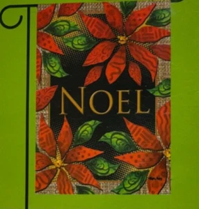 NOEL POINSETTIAS 12.5" X 18" BANDERA DE JARDÍN 27-2705-110 ¡ABALA! LLUVIA O SOL CAÍDA - Imagen 1 de 2