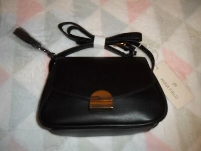 Anna Field Umhängetasche,Umschlagklappe, Quastenanhänger, schwarz, neu+Etikett! - Bild 1 von 4