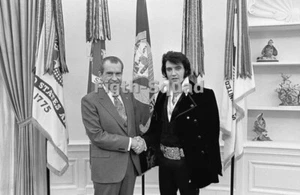 Bild Foto Elvis Presley - Richard Nixon - 1970 - Weißes Haus - Treffen 7439 - Bild 1 von 2