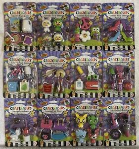 Gomas de borrar rompecabezas coleccionables Crazerasers serie 2 ¡TOTALMENTE NUEVAS! 12 paquetes 48 gomas de borrar! - Imagen 1 de 14