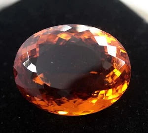 80 Ct Natural Certified Brazilian Oval Cut Imperial Topaz Loose Gemstone AAAAA - Imagen 1 de 9