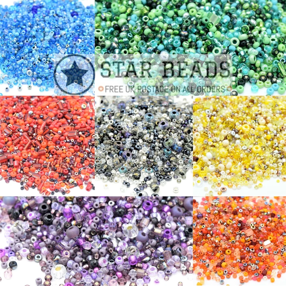 PRECIOSA ROCAILLES CZECH GLASS SEED BEADS MIXED (40G) - PICK COLOUR - Image 1 of 1