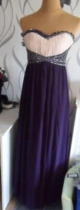 Stunning New Look Strapless Maxi Sequin Party Dress - elasticated back Size 12 - Picture 1 of 3