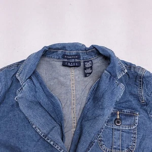 Crazy Horse Casual Long Sleeve Button Up Denim Jacket Womens Size XL Blue - Picture 1 of 8