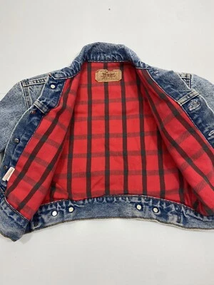 Chaqueta vaquera vintage LEVIS Denim juvenil Buffalo forrada a cuadros niños pequeña Foto 1 de 4