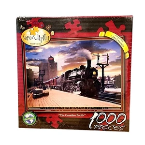 Serendipity Canadian Pacific Train Leaving Boston 1000 Piece Interlocking Puzzle - Picture 1 of 6