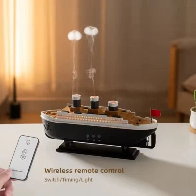ULTRASONIC RETRO SHIP MODEL AROMA HUMIDIFIER – ESSENTIAL OIL DIFFUSER - Image 1 of 4